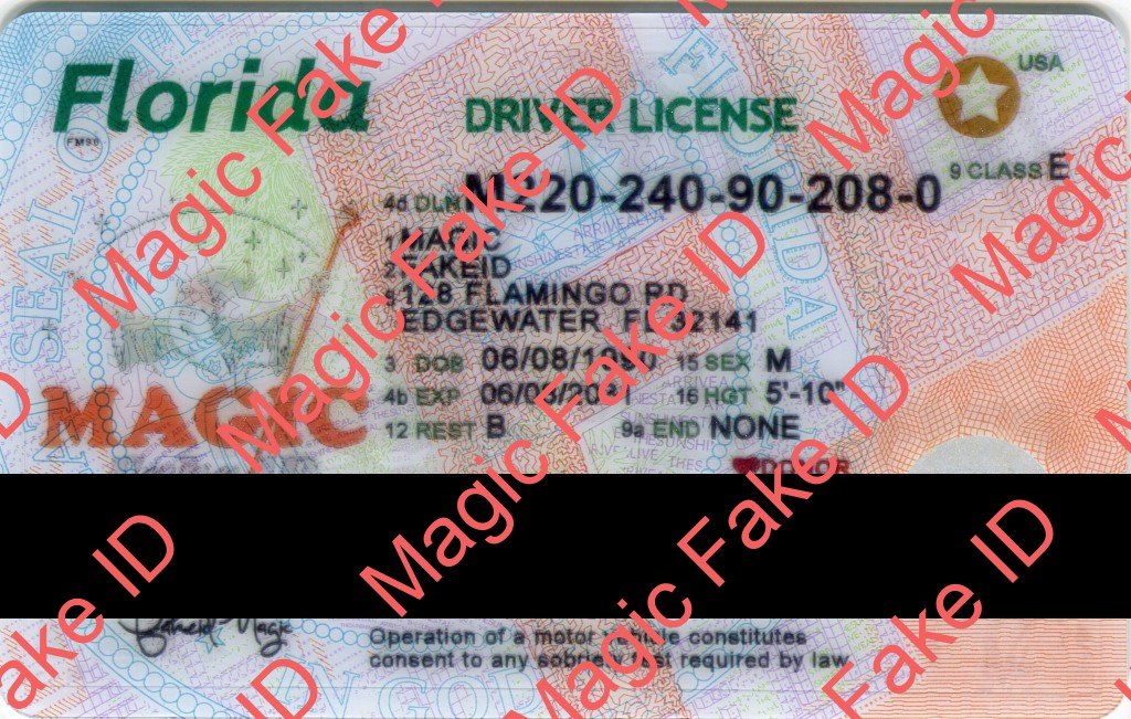 New Florida Driver License Polycarbonate